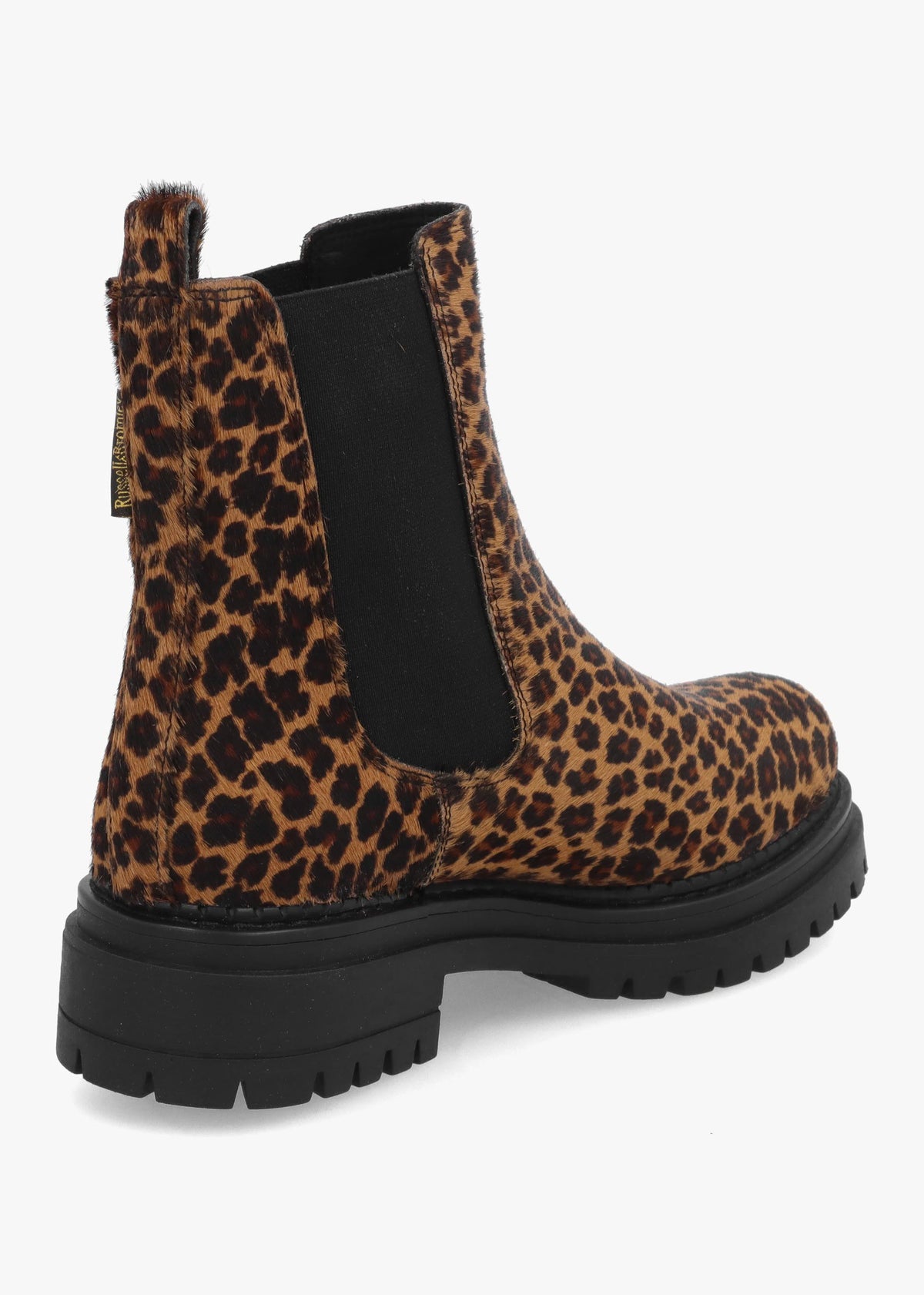 Company Combat Leopard Pony Hair Chelsea Boots