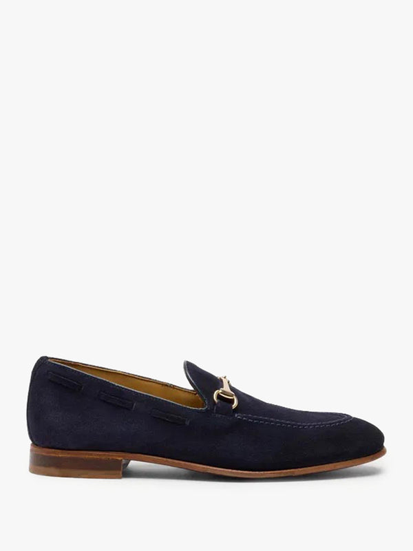 Men’s Darley Navy Suede Snaffle Loafers