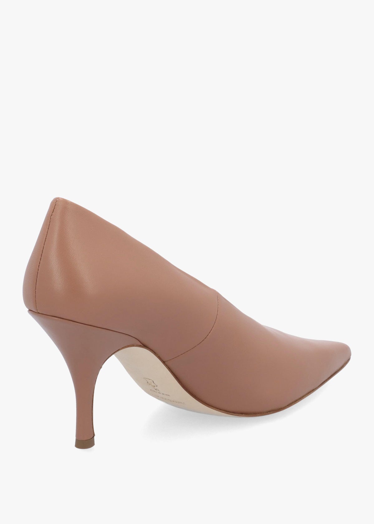 Easton Blush Leather Heeled Court Shoes