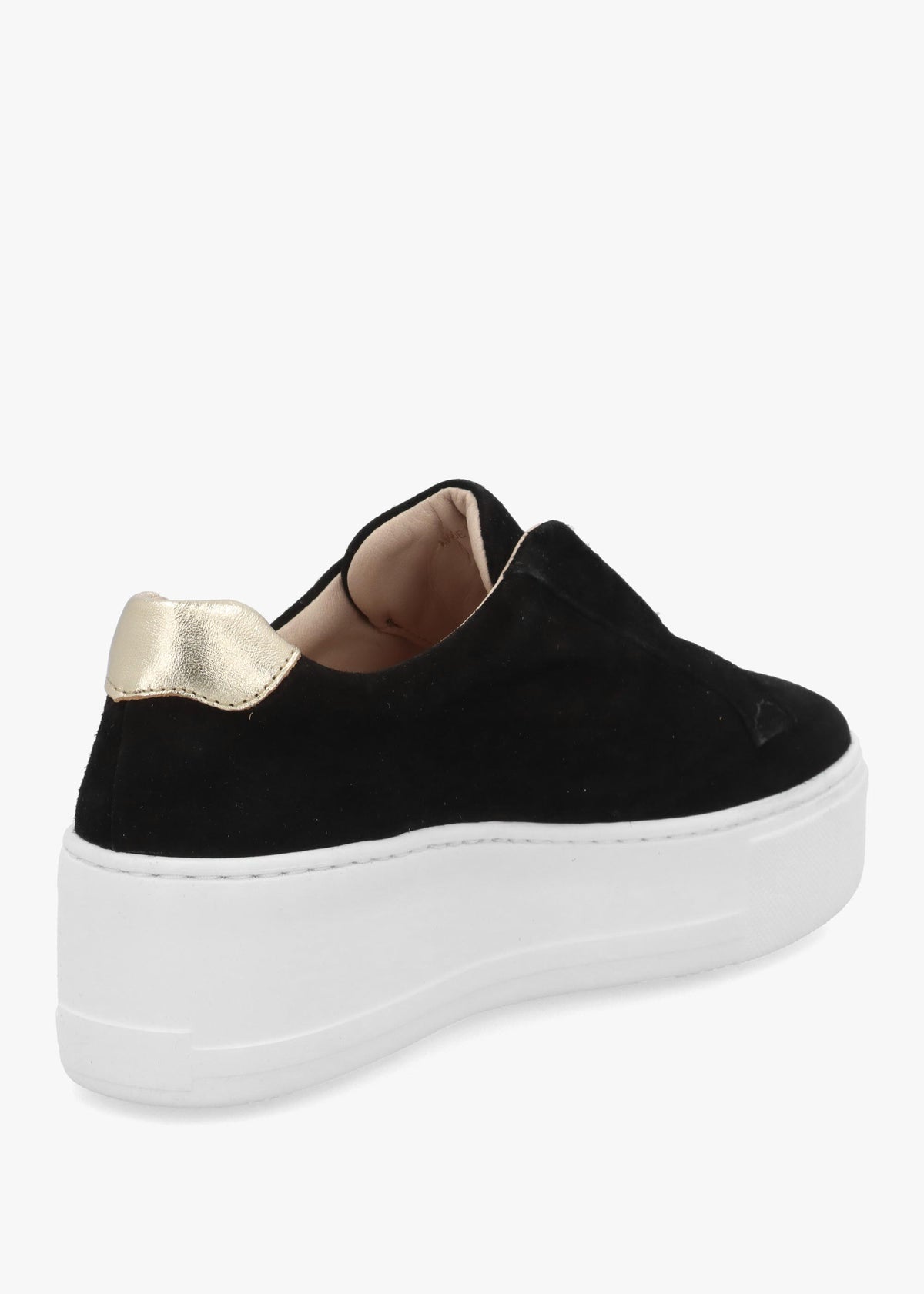 RUSSELL & BROMLEY Park Up Laceless Black Suede Flatform Trainers