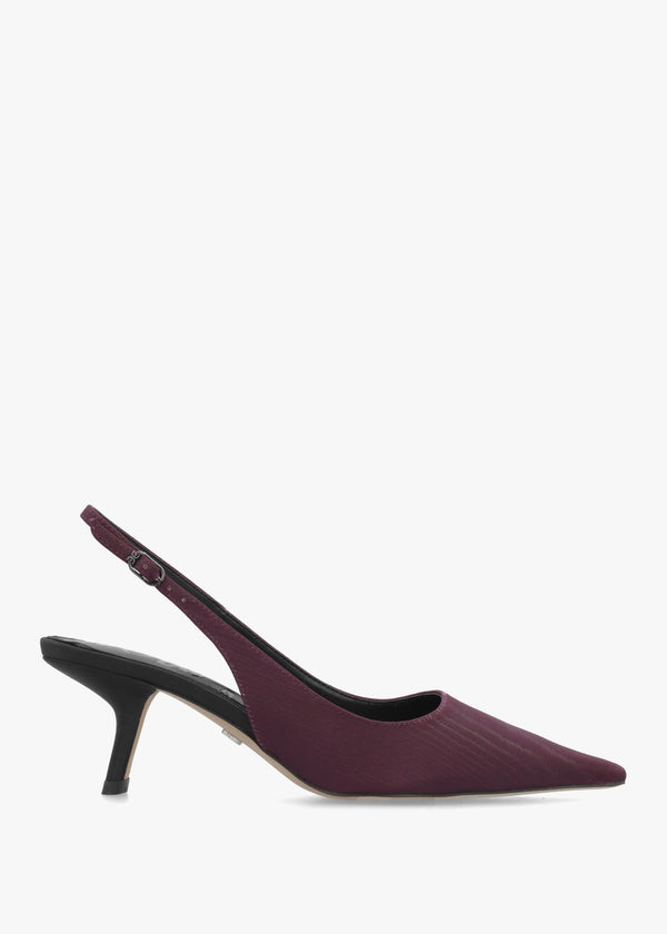 Bianka Grape Textile Sling Back Court Shoes