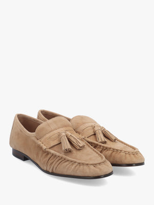Lana Truffle Brown Suede Loafers