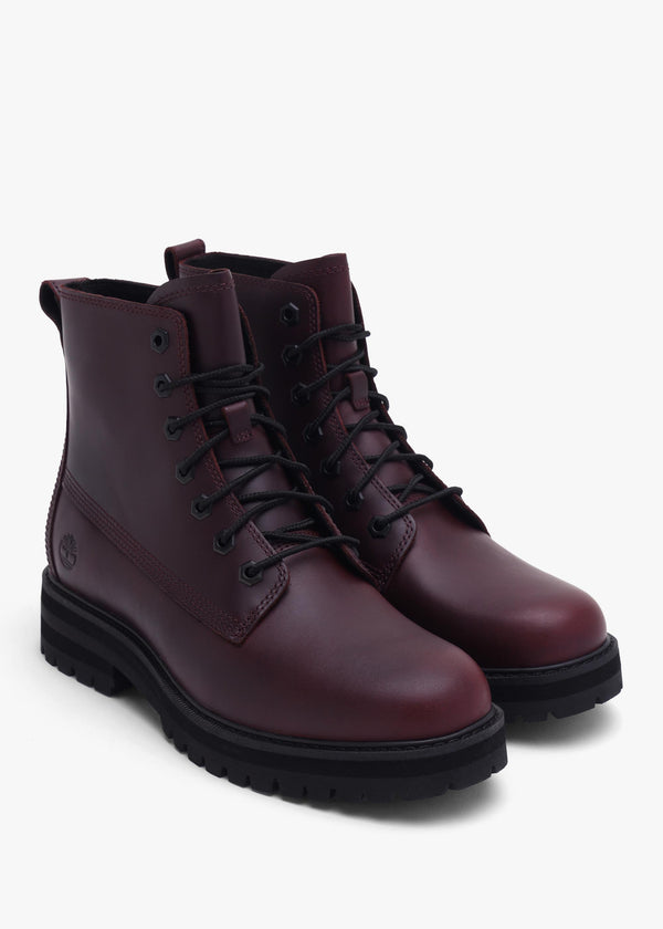 Timberland Women’s Britton Drive Burgundy Leather Ankle Boots