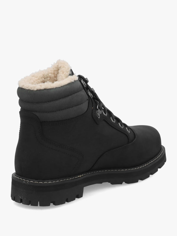 TIMB MENS BRITTON ROAD WARM LINED ANKLE BOOT - Black Leather