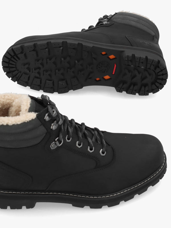 TIMB MENS BRITTON ROAD WARM LINED ANKLE BOOT - Black Leather