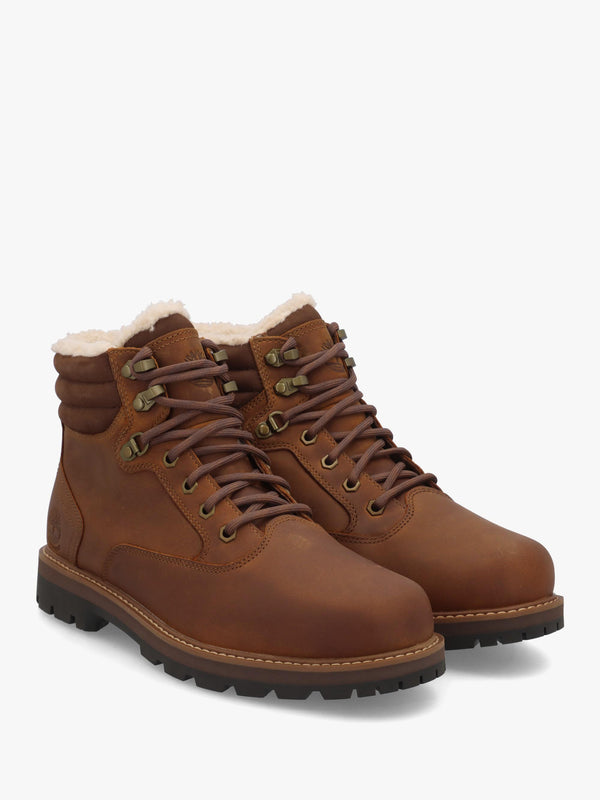 TIMB MENS BRITTON ROAD WARM LINED ANKLE BOOT - Tan Leather