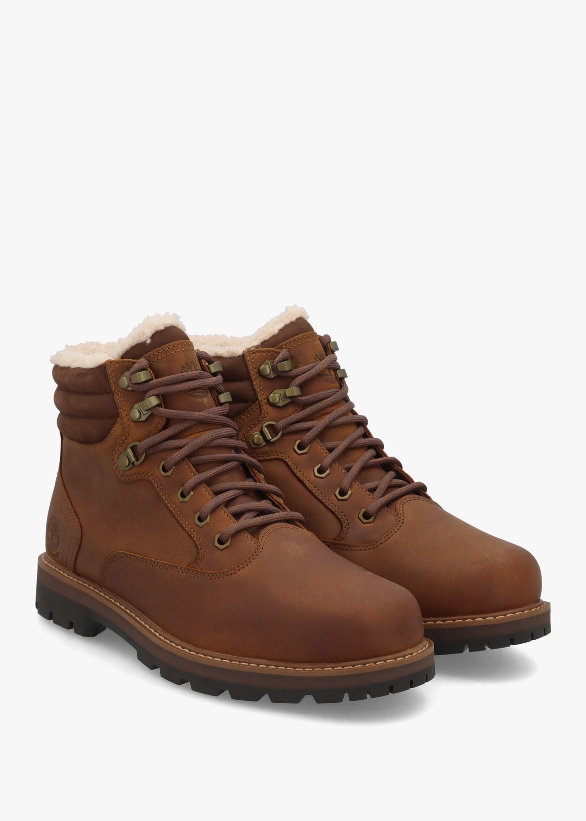 TIMB MENS BRITTON ROAD WARM LINED ANKLE BOOT - Tan Leather