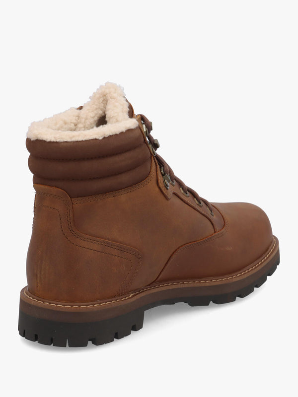 TIMB MENS BRITTON ROAD WARM LINED ANKLE BOOT - Tan Leather