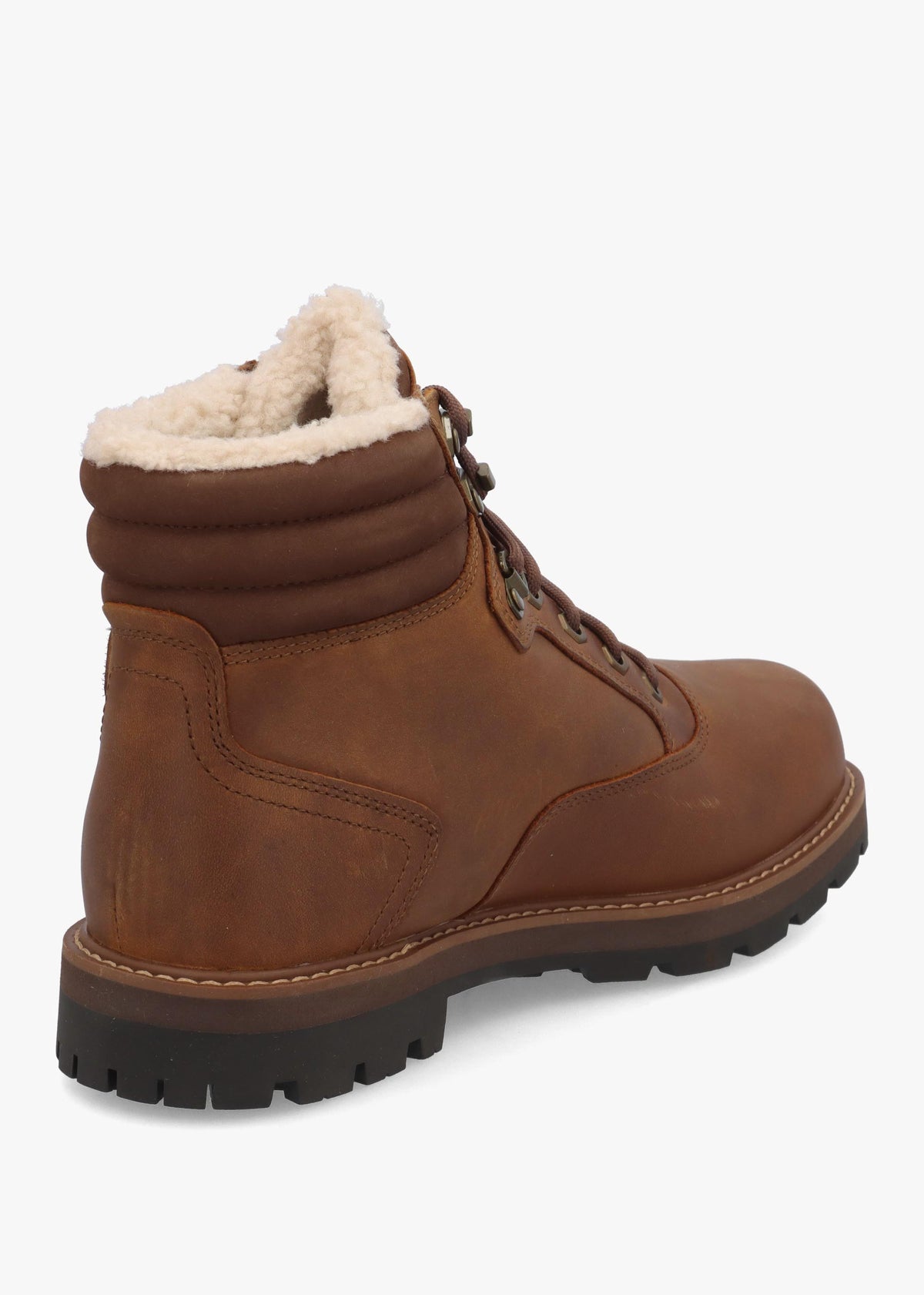 TIMB MENS BRITTON ROAD WARM LINED ANKLE BOOT - Tan Leather