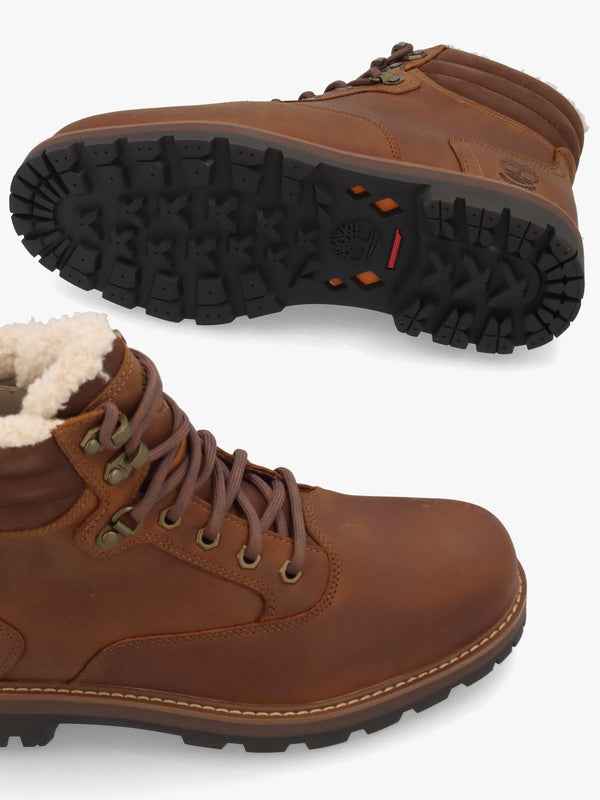 TIMB MENS BRITTON ROAD WARM LINED ANKLE BOOT - Tan Leather