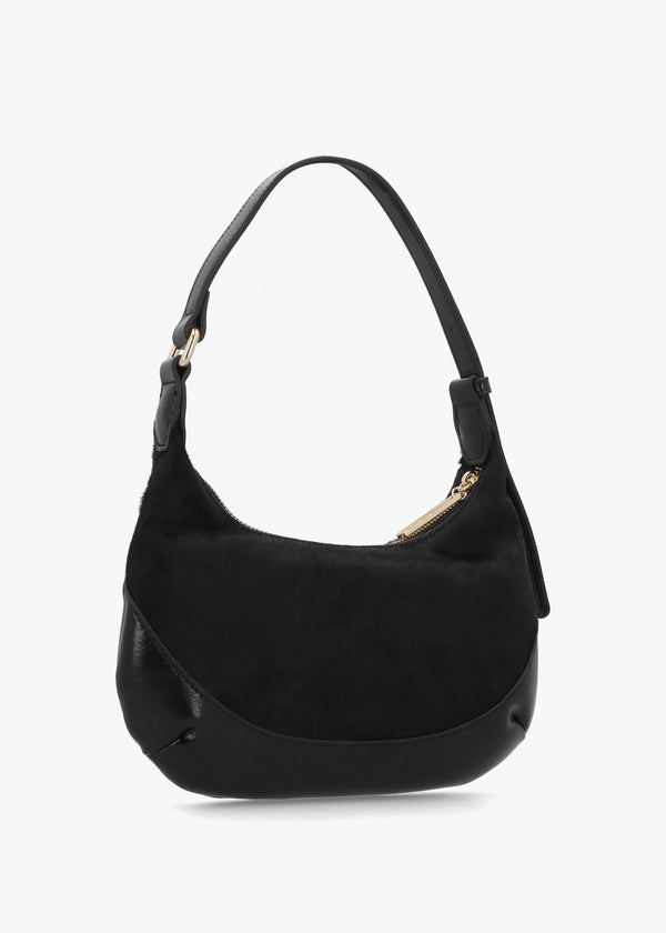 Valentino Apolline Pony Hair Nero Hobo Bag