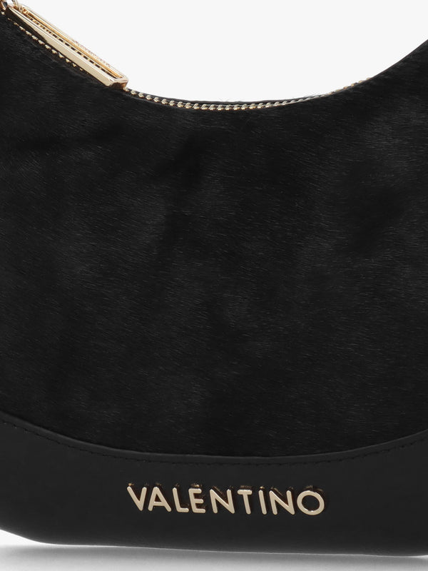 Valentino Apolline Pony Hair Nero Hobo Bag