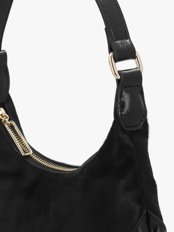 Valentino Bags Apolline Pony Hair Nero Hobo Bag