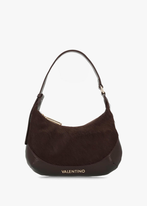 Valentino Apolline Pony Hair Caffé Hobo Bag