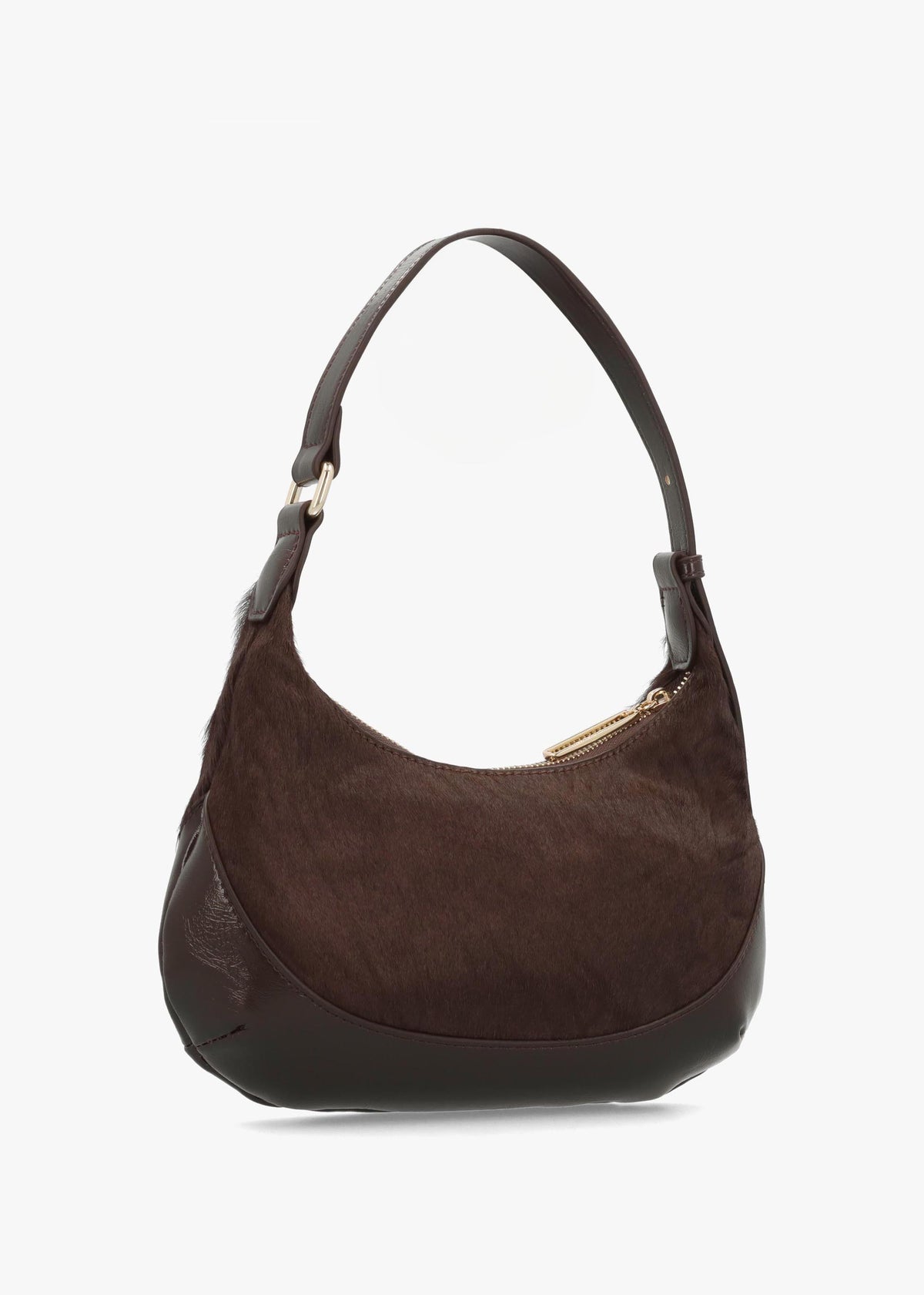 Valentino Apolline Pony Hair Caffé Hobo Bag