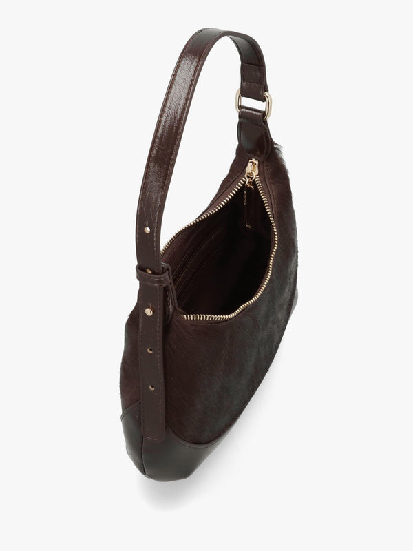 Valentino Bags Apolline Pony Hair Caffé Hobo Bag