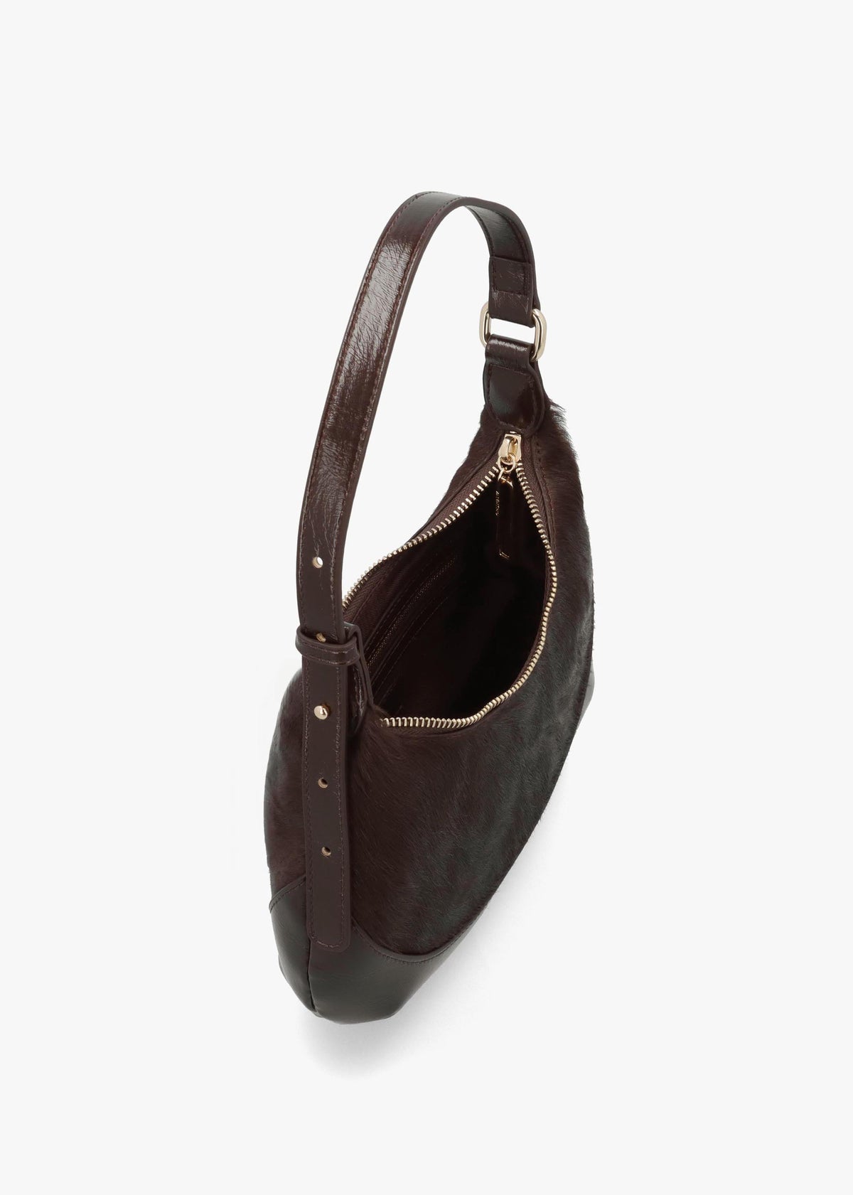 Valentino Apolline Pony Hair Caffé Hobo Bag