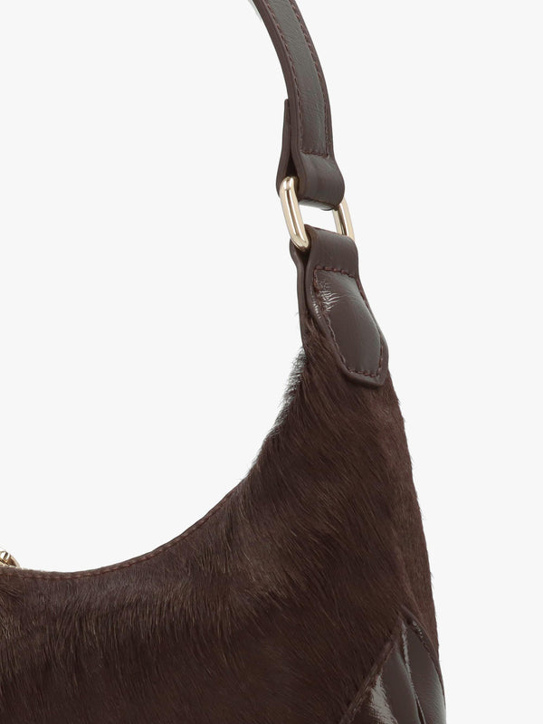 Valentino Bags Apolline Pony Hair Caffé Hobo Bag