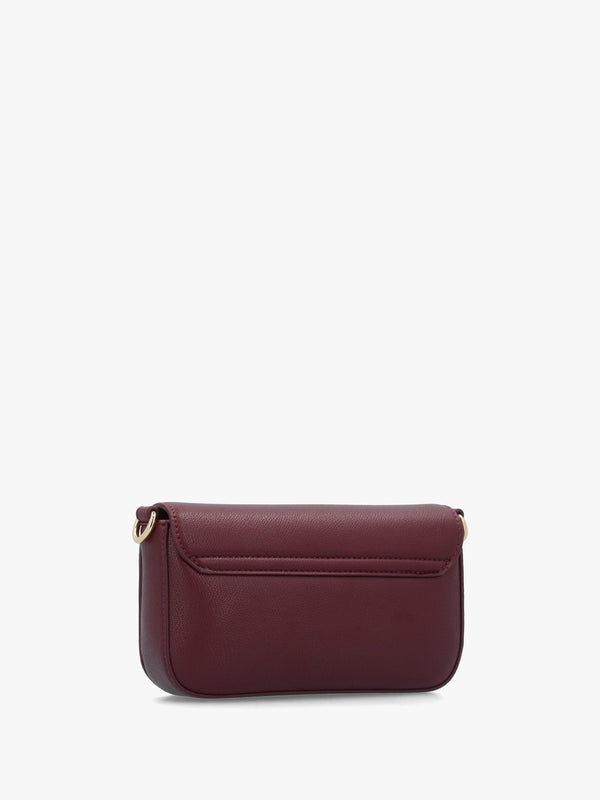 Valentino Bianka Relove Flapover Bordeux Cross-Body Bag