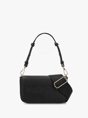 Valentino Bianka Relove Flapover Nero Cross-Body Bag