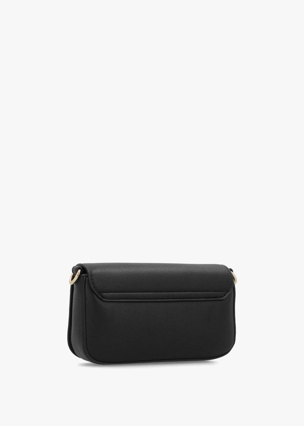 Valentino Bianka Relove Flapover Nero Cross-Body Bag