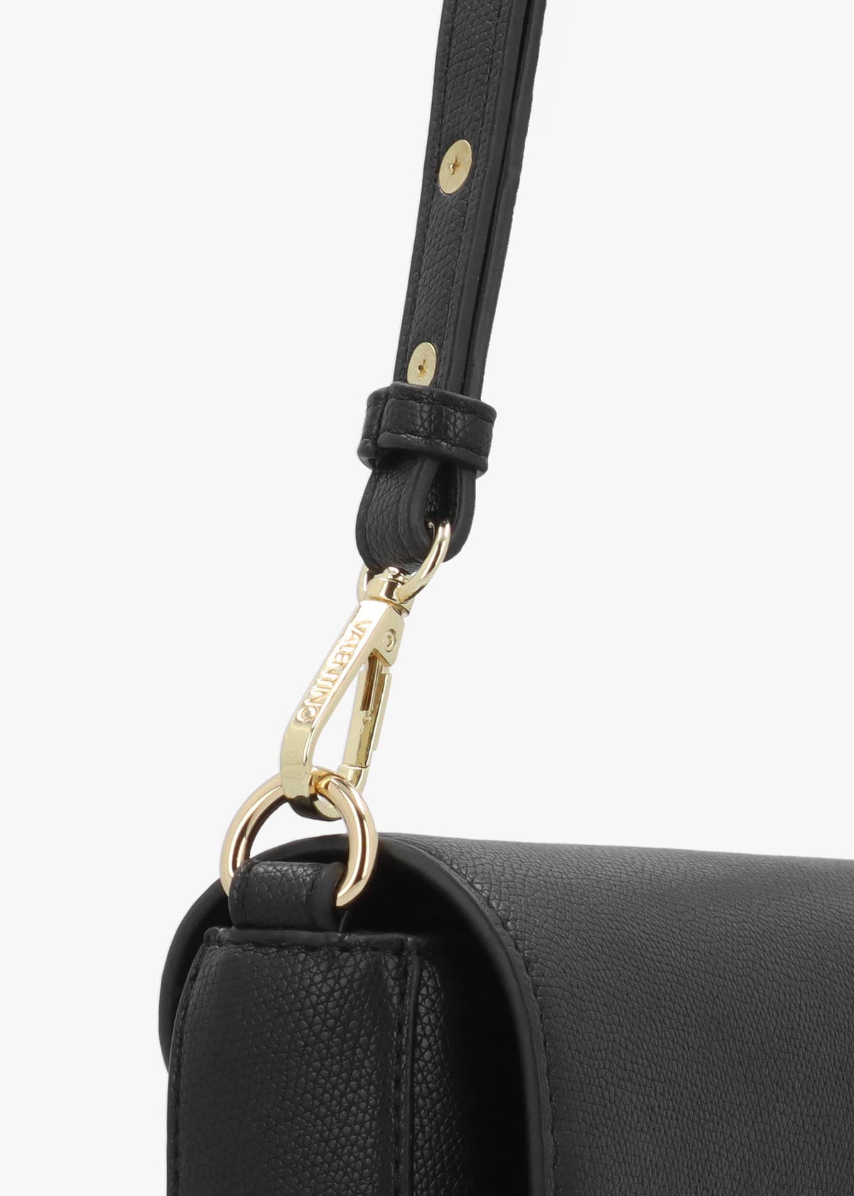 Valentino Bianka Relove Flapover Nero Cross-Body Bag