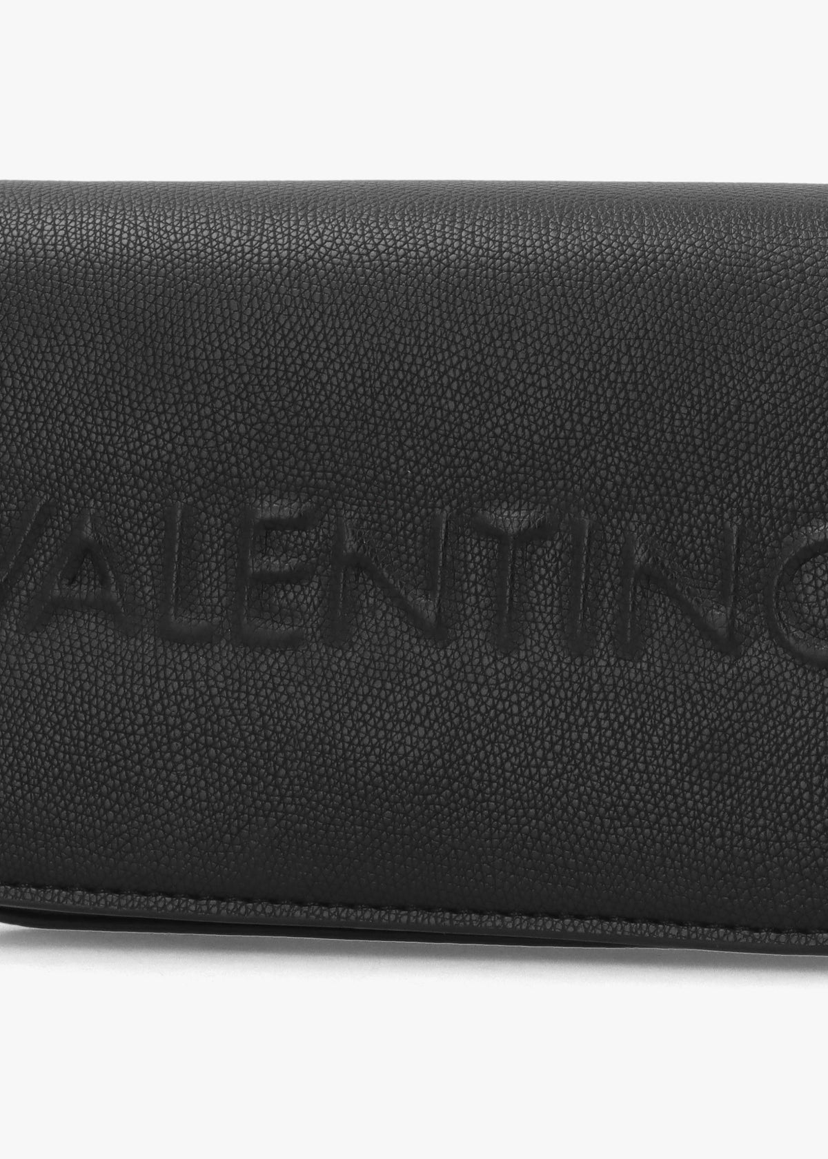 Valentino Bianka Relove Flapover Nero Cross-Body Bag