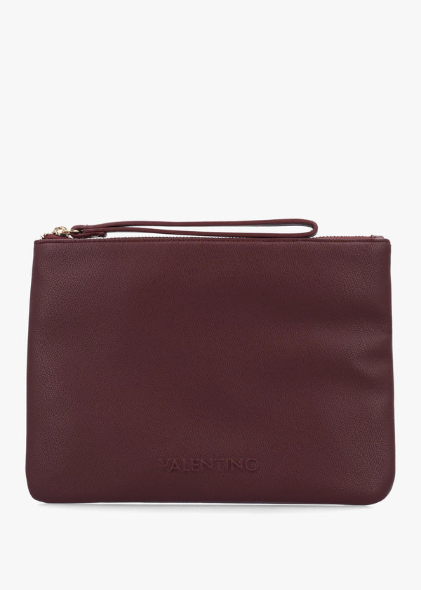 Valentino Bags Bianka Burgundy Soft Cosmetic Bag
