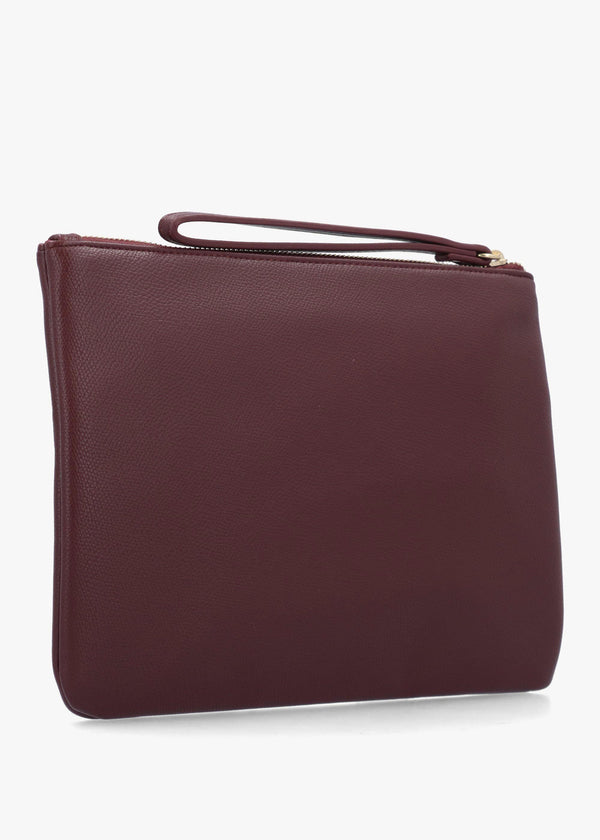 Valentino Bags Bianka Burgundy Soft Cosmetic Bag