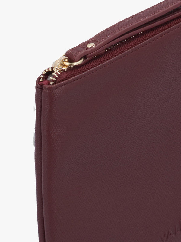 Valentino Bags Bianka Burgundy Soft Cosmetic Bag