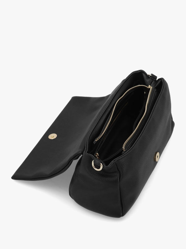 Valentino Bags Lena Flapover Nero Cross-Body Bag
