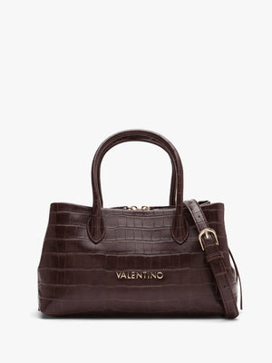 Valentino Bags Opaline Moc Croc Brown Top Handle Bag