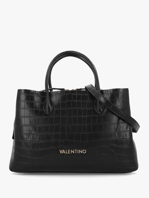 Valentino Bags Large Opaline Moc Croc Black Tote Bag