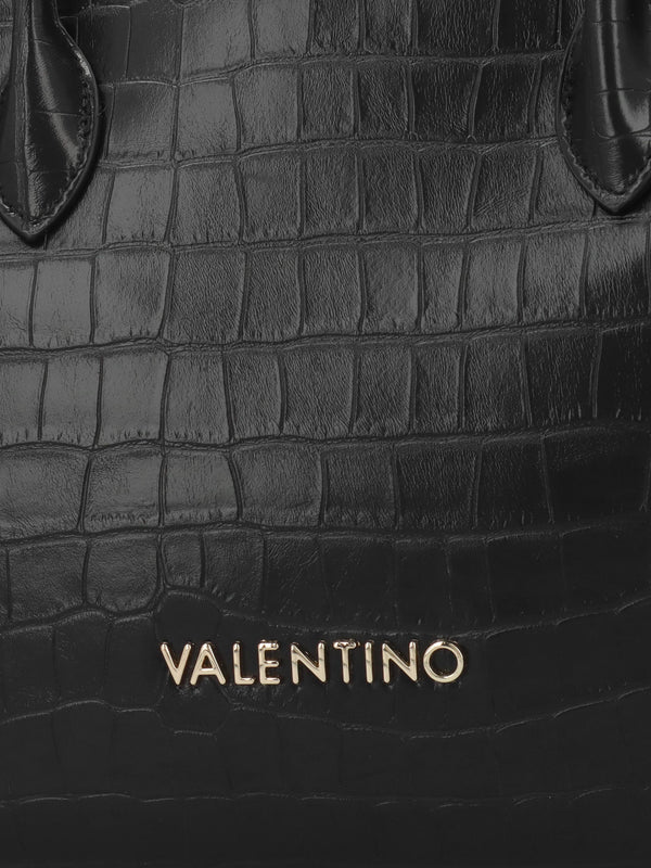 Valentino Bags Large Opaline Moc Croc Black Tote Bag