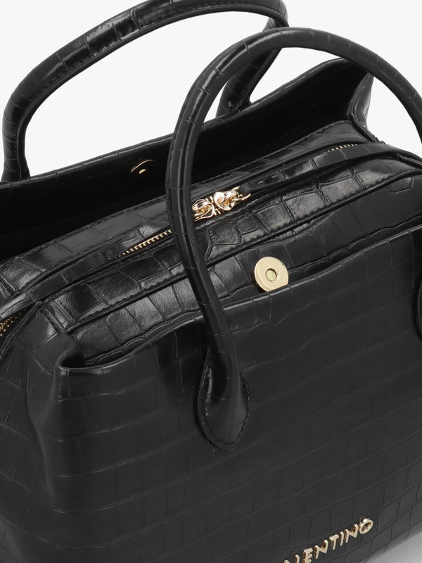 Valentino Bags Large Opaline Moc Croc Black Tote Bag