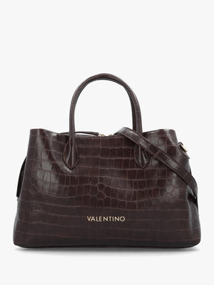 Valentino Bags Large Opaline Moc Croc Brown Tote Bag