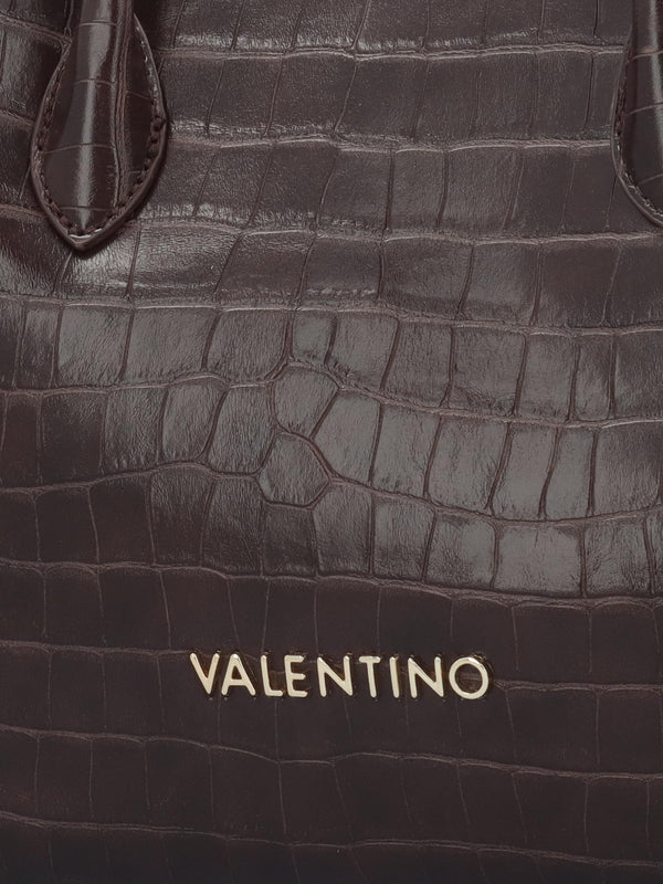 Valentino Bags Large Opaline Moc Croc Brown Tote Bag