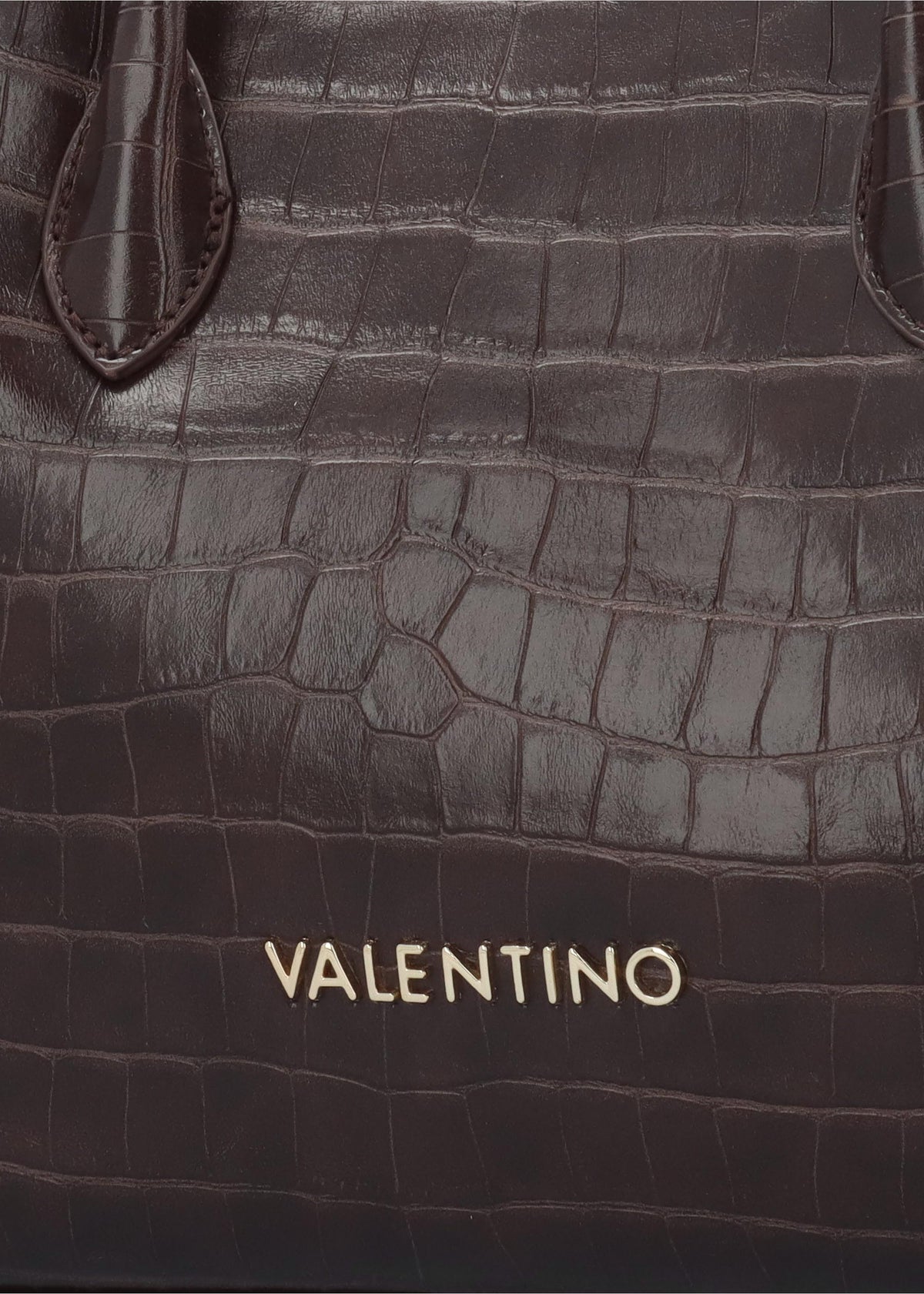 Valentino Bags Large Opaline Moc Croc Brown Tote Bag