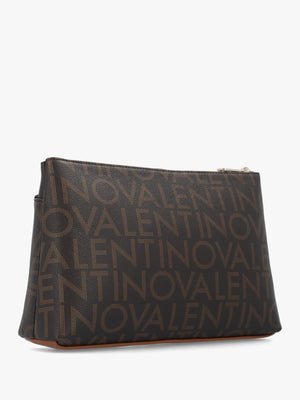 Valentino Bags Large Regina Brown Monogram Cosmetic Bag