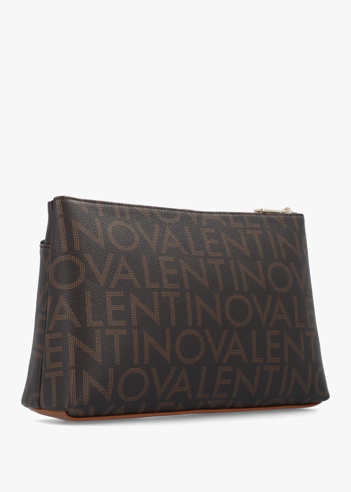 Valentino Bags Large Regina Brown Monogram Cosmetic Bag