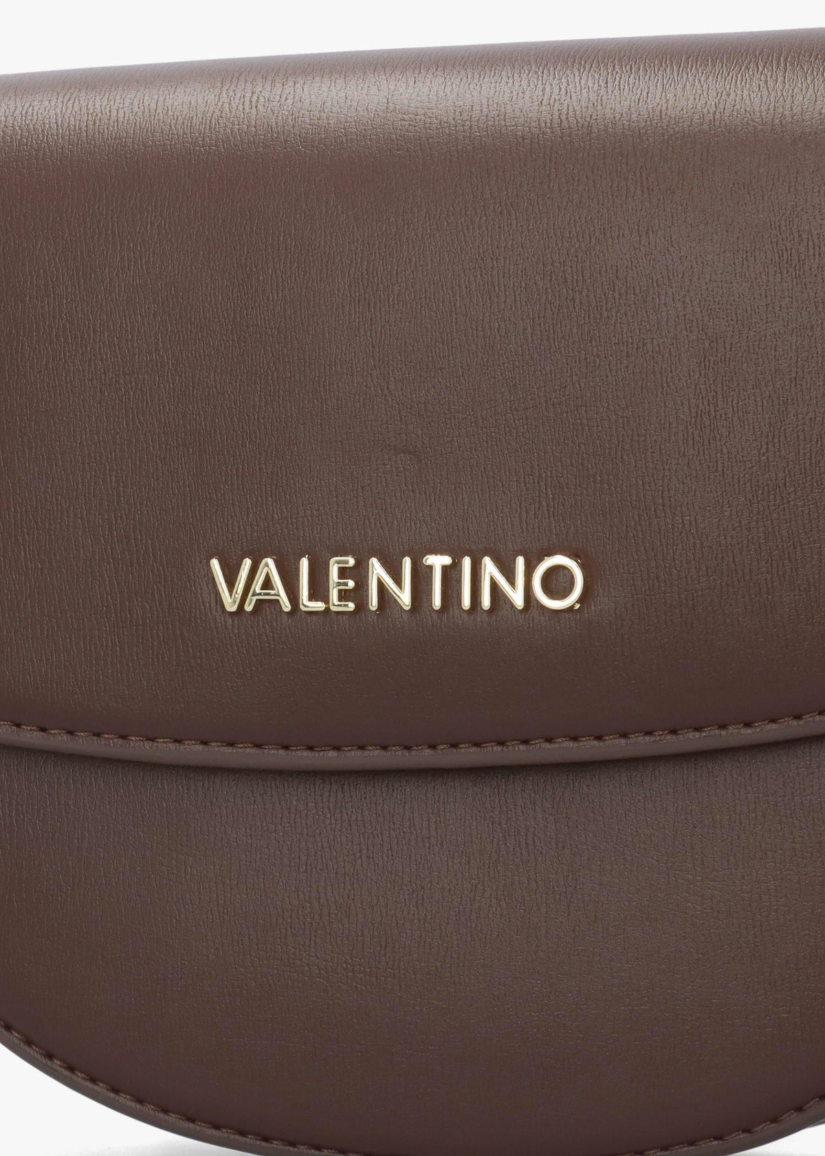 Valentino Bags Rossy Brown Curved Flap Cross-Body Bag