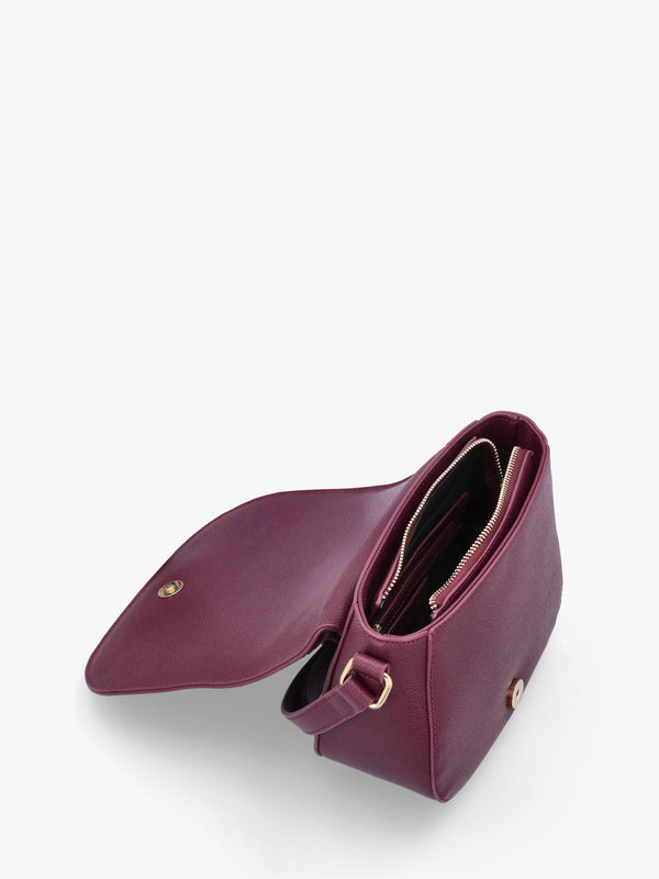 Super Flap Burgundy Satchel Bag