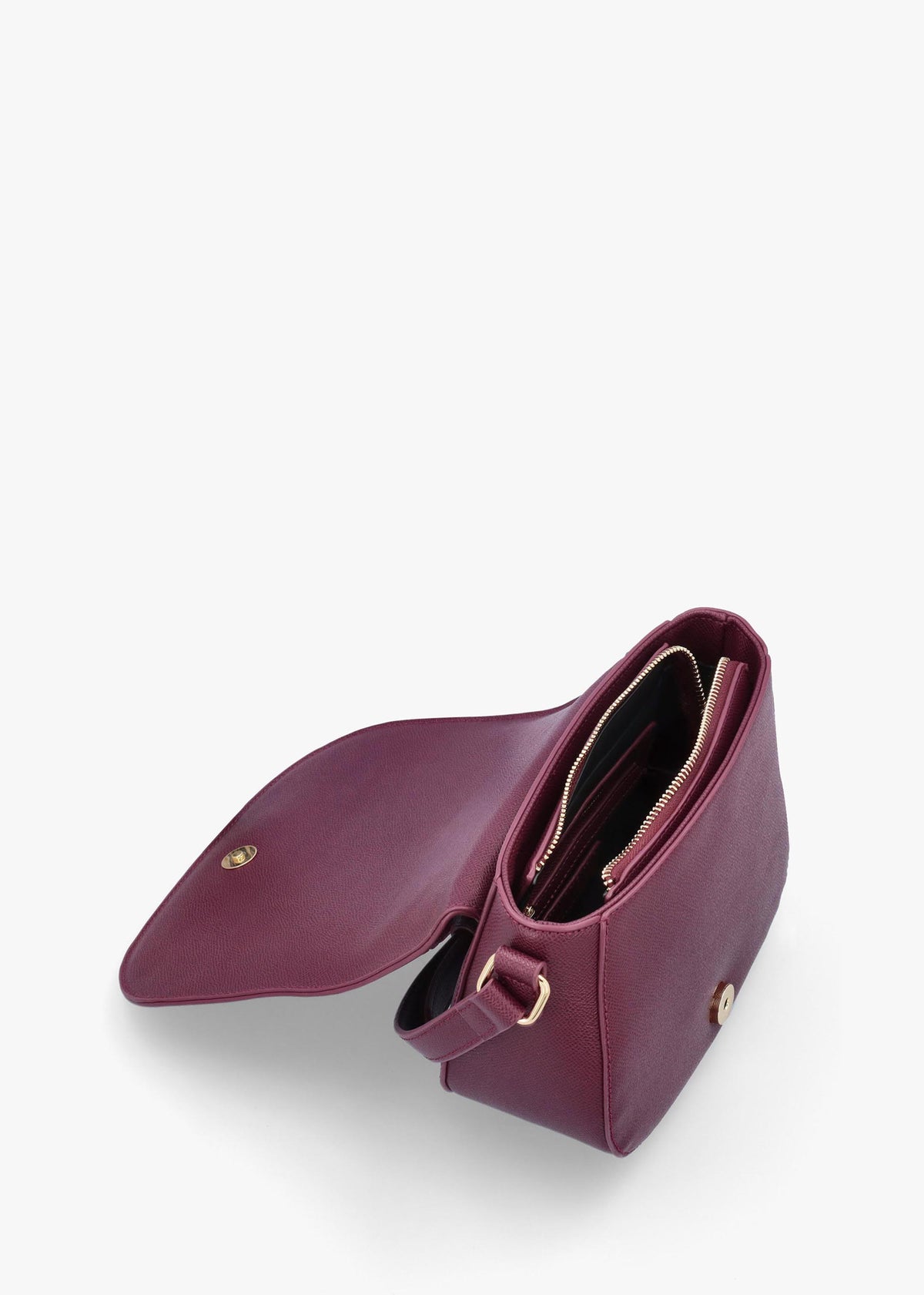 Super Flap Burgundy Satchel Bag