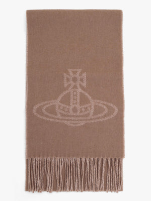 Vivienne Westwood Unisex Double Face Camel Wool Scarf