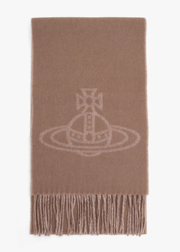 Vivienne Westwood Unisex Double Face Camel Wool Scarf