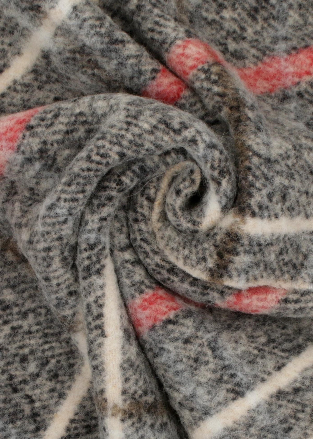 Vivienne Westwood Unisex Grey Chunky Tartan Red Scarf