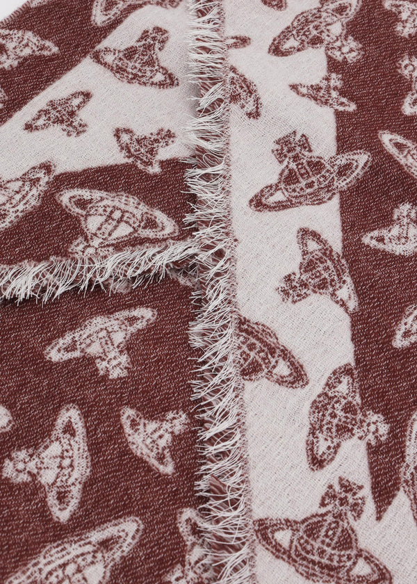 Unisex Two Point Bordeaux Orb Scarf