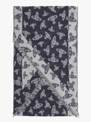 Vivienne Westwood Unisex Two Point Blue Orb Scarf
