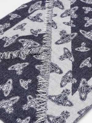 Unisex Two Point Blue Orb Scarf