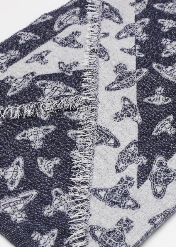 Unisex Two Point Blue Orb Scarf